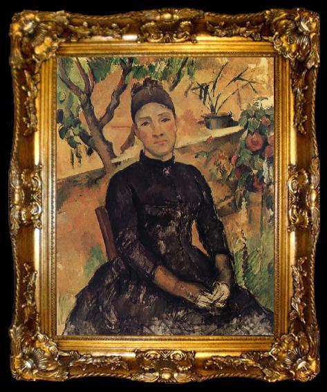 framed  Paul Cezanne Madame Cezanne, ta009-2